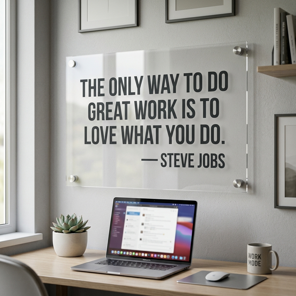 Entrepreneur Mindset Acrylic Wall Art – Motivational Office & Business Decor | Avantlush
