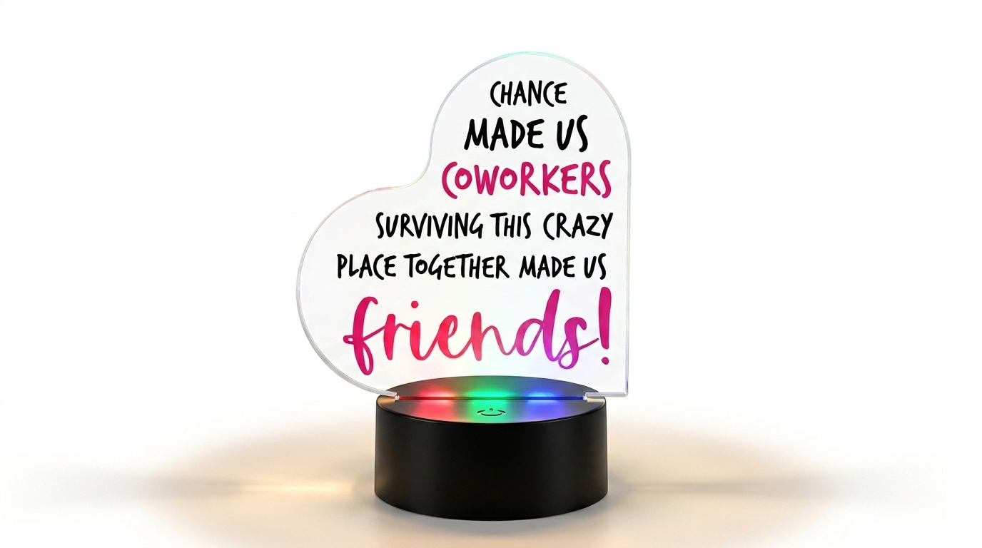 Custom Coworker Friendship LED Acrylic Lamp Canada – Personalized RGB Gift — photo 5 of 5