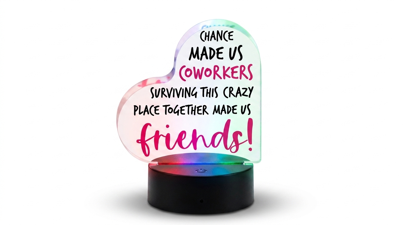 Custom Coworker Friendship LED Acrylic Lamp Canada – Personalized RGB Gift — photo 2 of 5