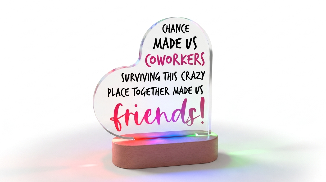 Custom Coworker Friendship LED Acrylic Lamp Canada – Personalized RGB Gift