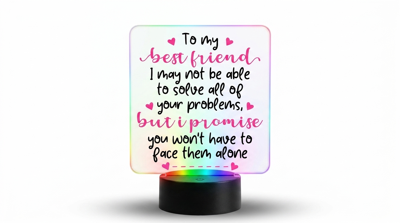 Best Friend Personalized LED Acrylic Lamp Canada – Custom Friendship Gift — photo 3 of 9