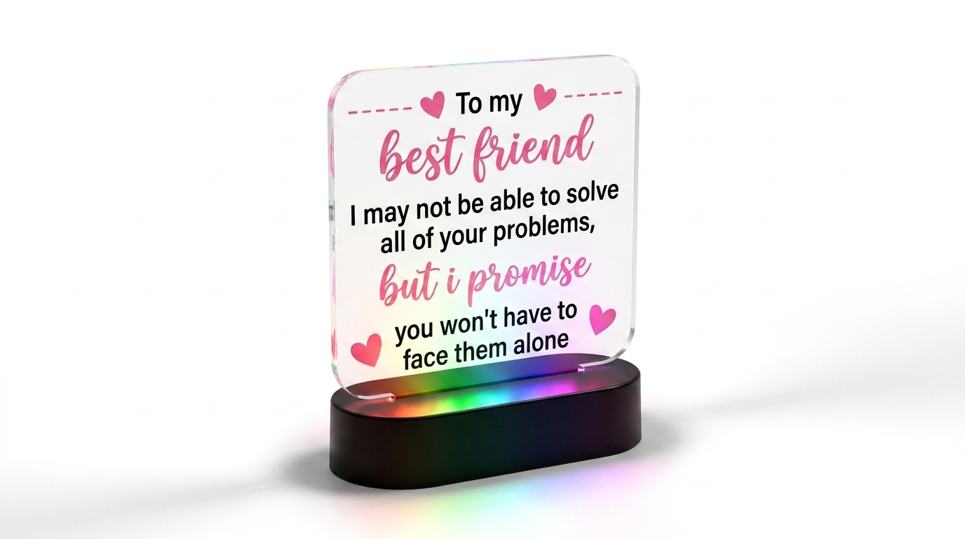 Best Friend Personalized LED Acrylic Lamp Canada – Custom Friendship Gift — photo 4 of 9