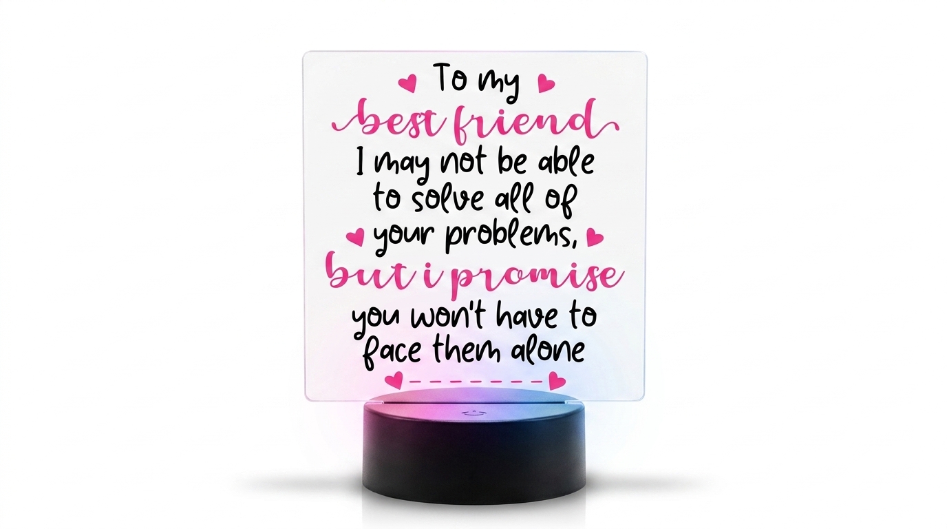 Best Friend Personalized LED Acrylic Lamp Canada – Custom Friendship Gift — photo 2 of 9