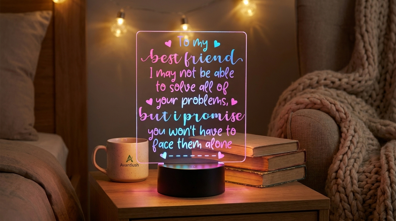 Best Friend Personalized LED Acrylic Lamp Canada – Custom Friendship Gift — photo 9 of 9