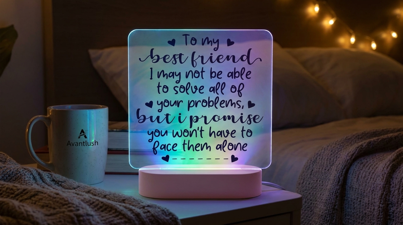 Best Friend Personalized LED Acrylic Lamp Canada – Custom Friendship Gift — photo 7 of 9