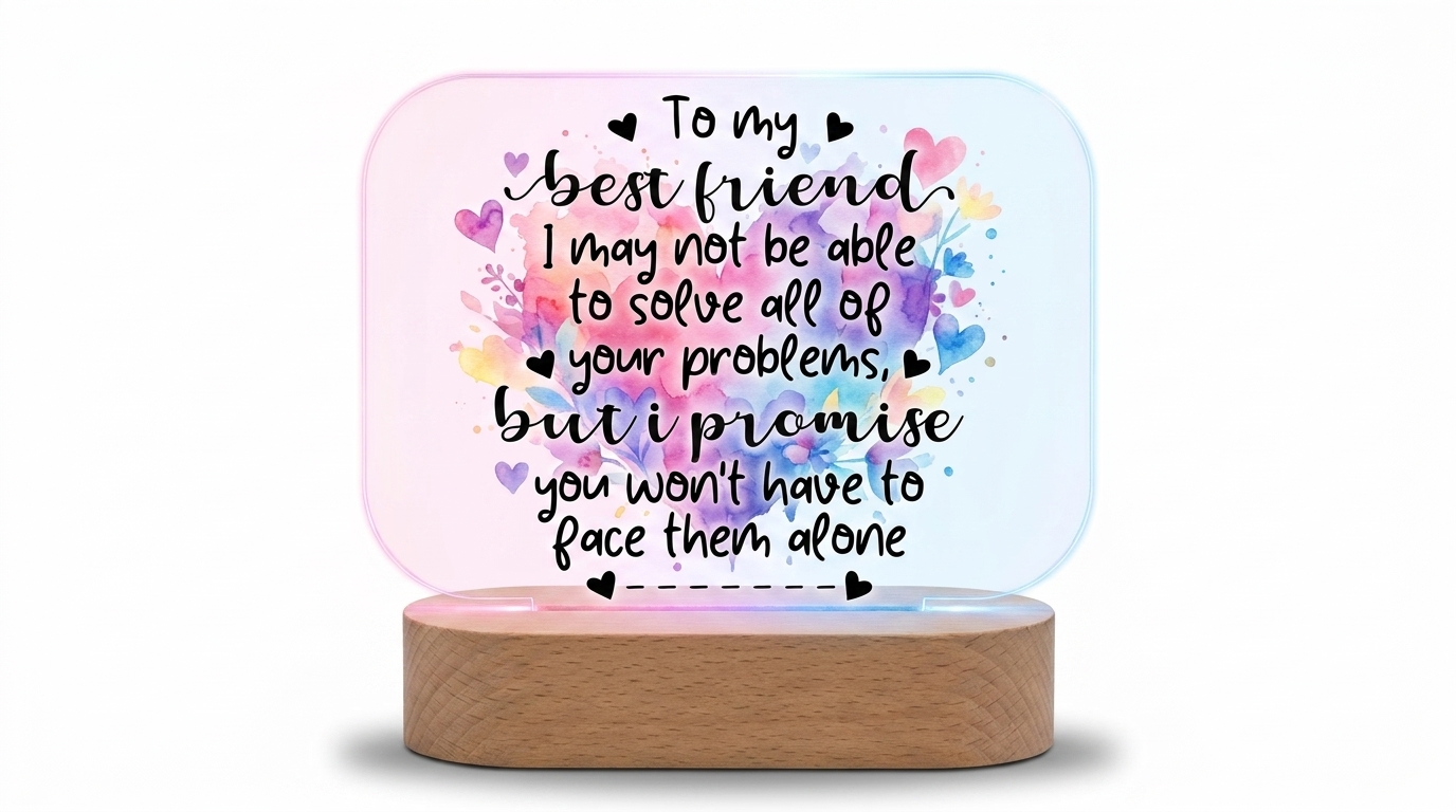 Best Friend Personalized LED Acrylic Lamp Canada – Custom Friendship Gift — photo 5 of 9
