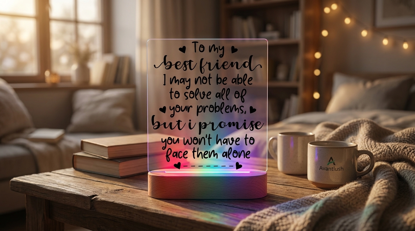 Best Friend Personalized LED Acrylic Lamp Canada – Custom Friendship Gift — photo 8 of 9