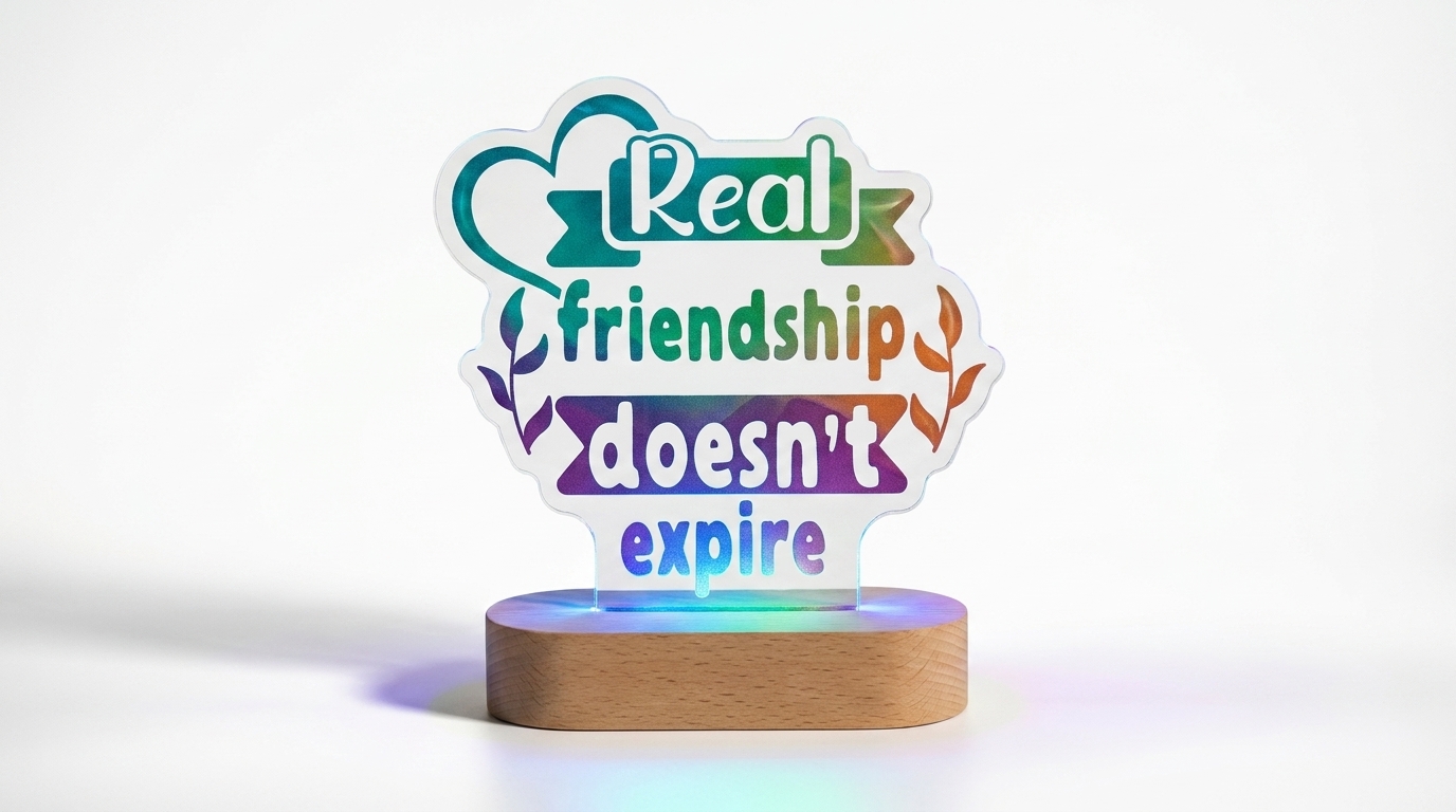 Real Friendship LED Acrylic Lamp Canada – Personalized Best Friend Gift — photo 3 of 4