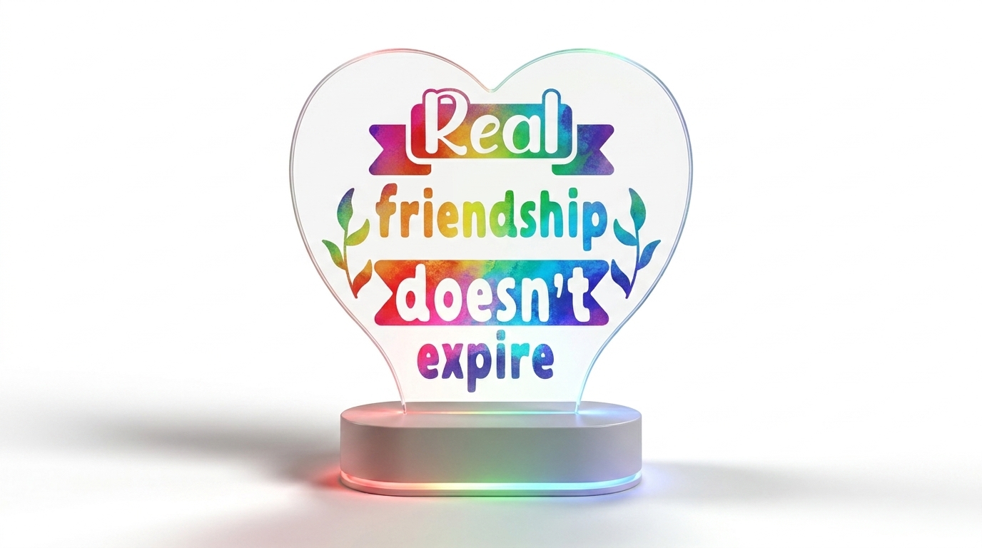 Real Friendship LED Acrylic Lamp Canada – Personalized Best Friend Gift