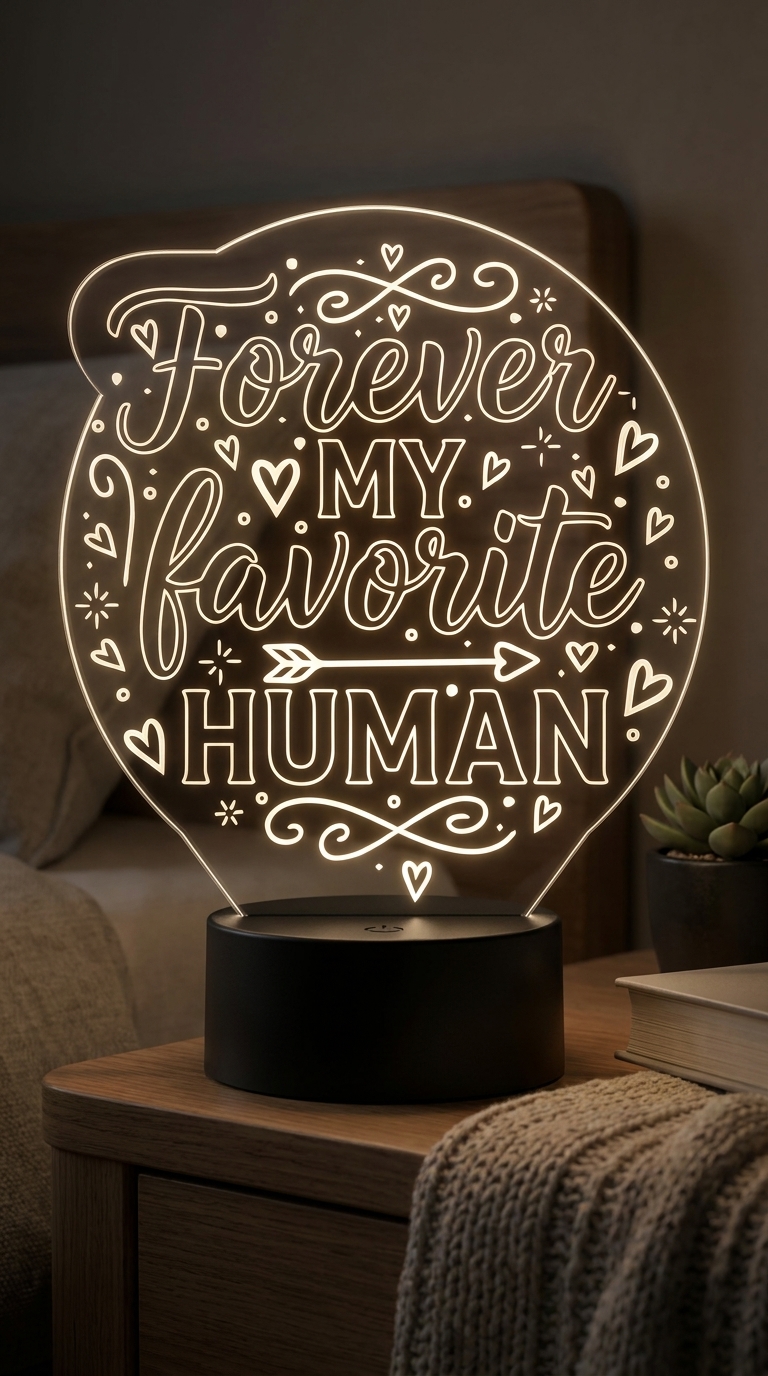 You’re My Favorite Human LED Acrylic Lamp Canada – Romantic Gift — photo 3 of 6