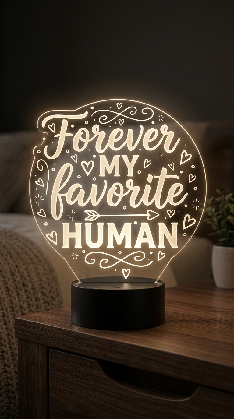 You’re My Favorite Human LED Acrylic Lamp Canada – Romantic Gift — photo 4 of 6